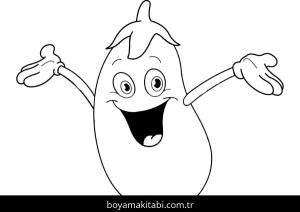 Patlıcan boyama sayfası – boyama etkinliği, çocuk aktivitesi