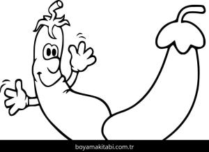 Patlıcan boyama sayfası – çocuk aktivitesi, PDF indir