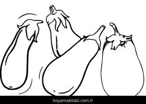 Patlıcan boyama sayfası – eğitici aktivite, yaratıcılık