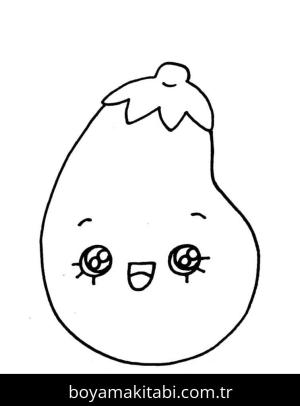 Patlıcan boyama sayfası – evde etkinlik, ücretsiz yazdır