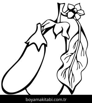 Patlıcan boyama sayfası – keyifli zaman, renkli çizimler