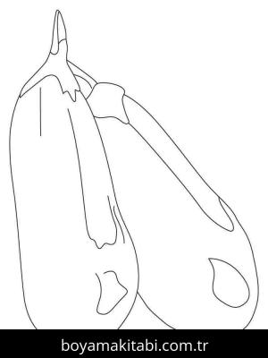 Patlıcan boyama sayfası – yaratıcılık, eğlenceli etkinlik