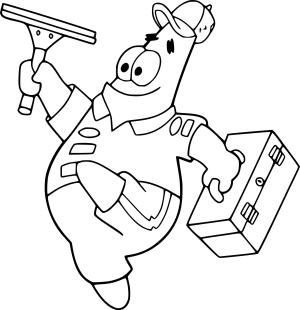 Patrick Star boyama sayfası, Patrick Star coloring page, , 