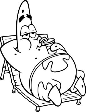 Patrick Star boyama sayfası, Patrick Star coloring page, , 