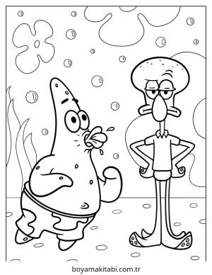 Patrick Star boyama sayfası – boyama çalışması, yaratıcılığı geliştirir