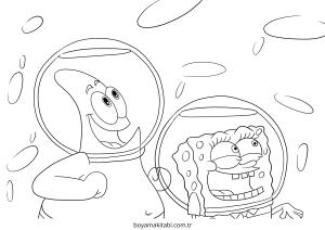 Patrick Star boyama sayfası – sevimli karakter, sanatsal çalışma