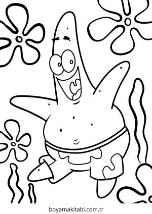 Patrick Star boyama sayfası – yaratıcılık, eğlenceli etkinlik