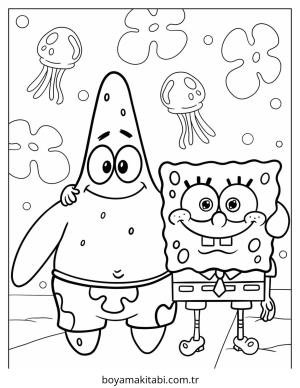Patrick Star boyama sayfası – evde etkinlik, ücretsiz yazdır