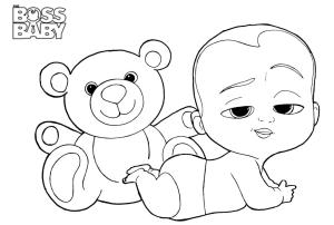 Patron Bebek boyama sayfası,  coloring page, Patron Bebek ve Oyuncak Ayı, 