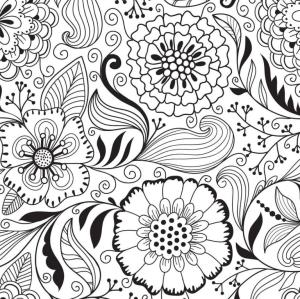 Desen boyama sayfası,  coloring page, Çeşitli çiçek desenleri., 