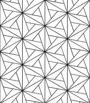 Desen boyama sayfası,  coloring page, Geometrik şekillerden oluşan süsleme, 