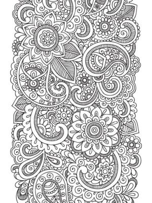 Desen boyama sayfası,  coloring page, Harika çiçek desenleri., 