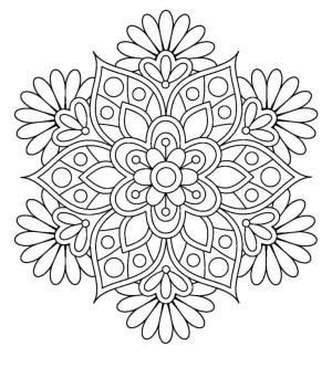 Desen boyama sayfası,  coloring page, Bir desende çiçek yaprakları., 