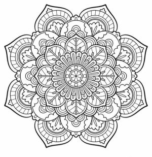 Desen boyama sayfası,  coloring page, Desenler inanılmaz bir çiçeğe dönüştü., 