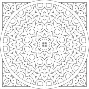 Desen boyama sayfası,  coloring page, Birbirine geçen desenler yüksek kaliteli renklendirme ile birleştirilir., 