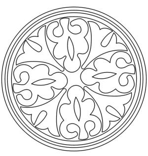 Desen boyama sayfası,  coloring page, Desenli daire, 