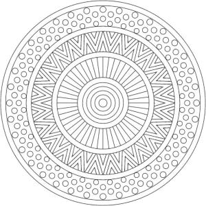 Desen boyama sayfası,  coloring page, İçinde süsler olan daire., 