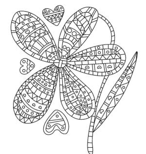 Desen boyama sayfası,  coloring page, Büyüleyici çiçek deseni, 