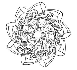 Desen boyama sayfası,  coloring page, Baş döndürücü desen, 