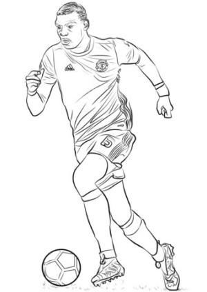 Paul Pogba boyama sayfası,  coloring page, Paul Pogba Koşu, 