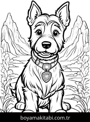 Paw Patrol boyama sayfası,  coloring page, kreatif, karakterli, basit