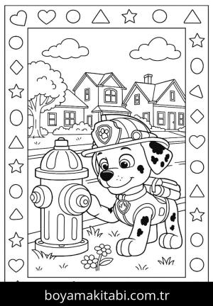 Paw Patrol boyama sayfası,  coloring page, çocuklar için, şirin, klasik