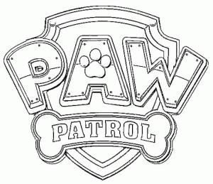 Paw Patrol boyama sayfası,  coloring page, Pençe Devriyesi Logosu, 