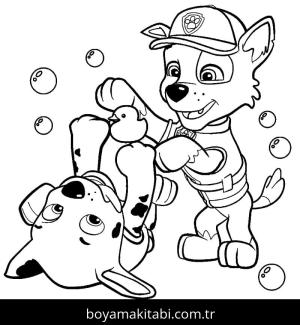 Paw Patrol boyama sayfası – eğlenceli etkinlik, el becerilerini geliştirir