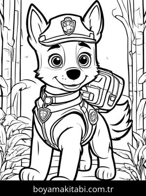 Paw Patrol boyama sayfası,  coloring page, tatlı, minimal, harika
