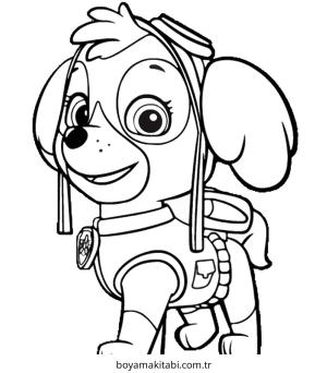 Paw Patrol boyama sayfası – PDF indir, sevimli karakter