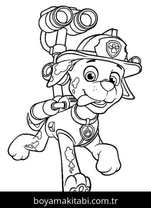 Paw Patrol boyama sayfası – kolay boyama, eğitici aktivite