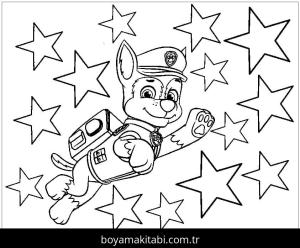 Paw Patrol boyama sayfası – boyama çalışması, yaratıcılığı geliştirir