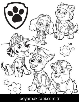 Paw Patrol boyama sayfası – eğitici aktivite, yaratıcılık