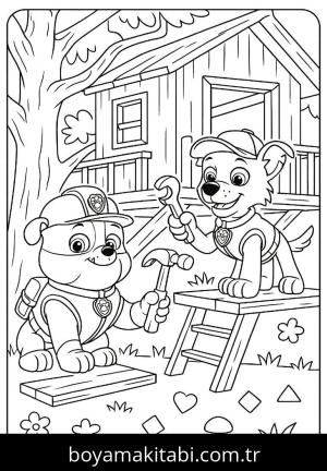 Paw Patrol boyama sayfası,  coloring page, renkli, harika, harika