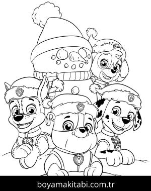 Paw Patrol boyama sayfası – eğitici aktivite, yaratıcılık