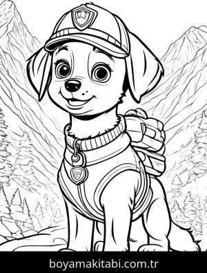 Paw Patrol boyama sayfası,  coloring page, sevimli, canlı, benzersiz