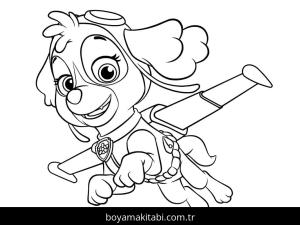 Paw Patrol boyama sayfası – keyifli zaman, renkli çizimler