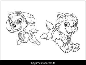 Paw Patrol boyama sayfası – evde etkinlik, ücretsiz yazdır