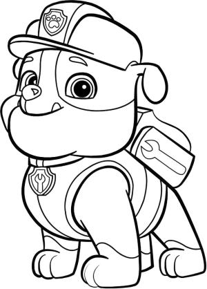 Paw Patrol boyama sayfası,  coloring page, İnşaat Bulldog Moloz, 