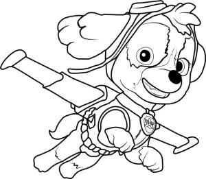 Paw Patrol boyama sayfası,  coloring page, Gökyüzü Uçan, 