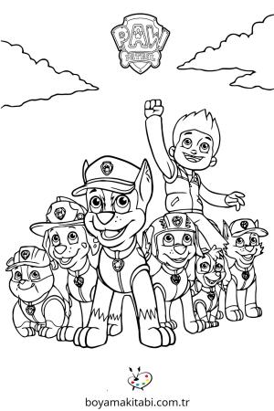 Paw Patrol boyama sayfası – yaratıcılık, eğlenceli etkinlik