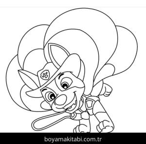 Paw Patrol boyama sayfası – çocuklar için, çizgi film temalı