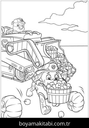 Paw Patrol boyama sayfası – okul öncesi, evde etkinlik