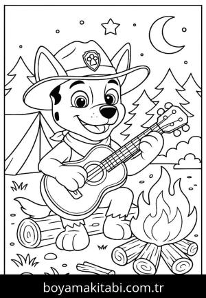 Paw Patrol boyama sayfası,  coloring page, şekilli, komik, şekilli