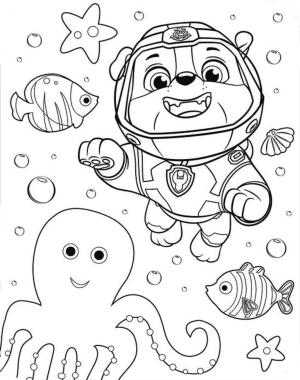 Paw Patrol boyama sayfası,  coloring page, Moloz Dalıyor, 