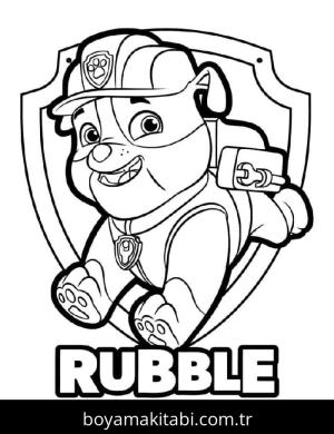 Paw Patrol boyama sayfası – çizgi film temalı, basit çizim