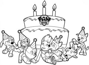 Paw Patrol boyama sayfası,  coloring page, Ryder’a Mutlu Yıllar, 