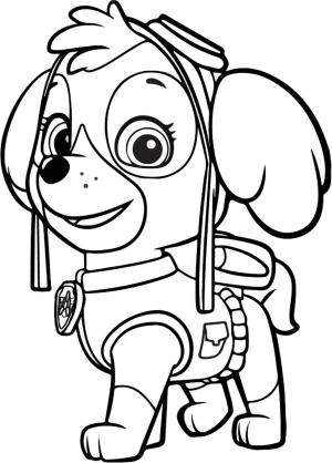 Paw Patrol boyama sayfası,  coloring page, PAW Devriyesi Skye, 