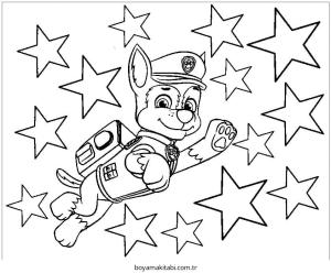 Paw Patrol boyama sayfası – PDF indir, sevimli karakter
