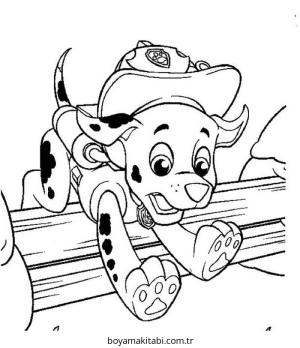 Paw Patrol boyama sayfası – eğlenceli etkinlik, el becerilerini geliştirir